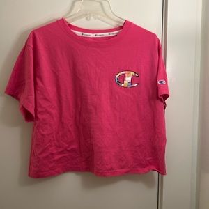 Pink large champion shirt